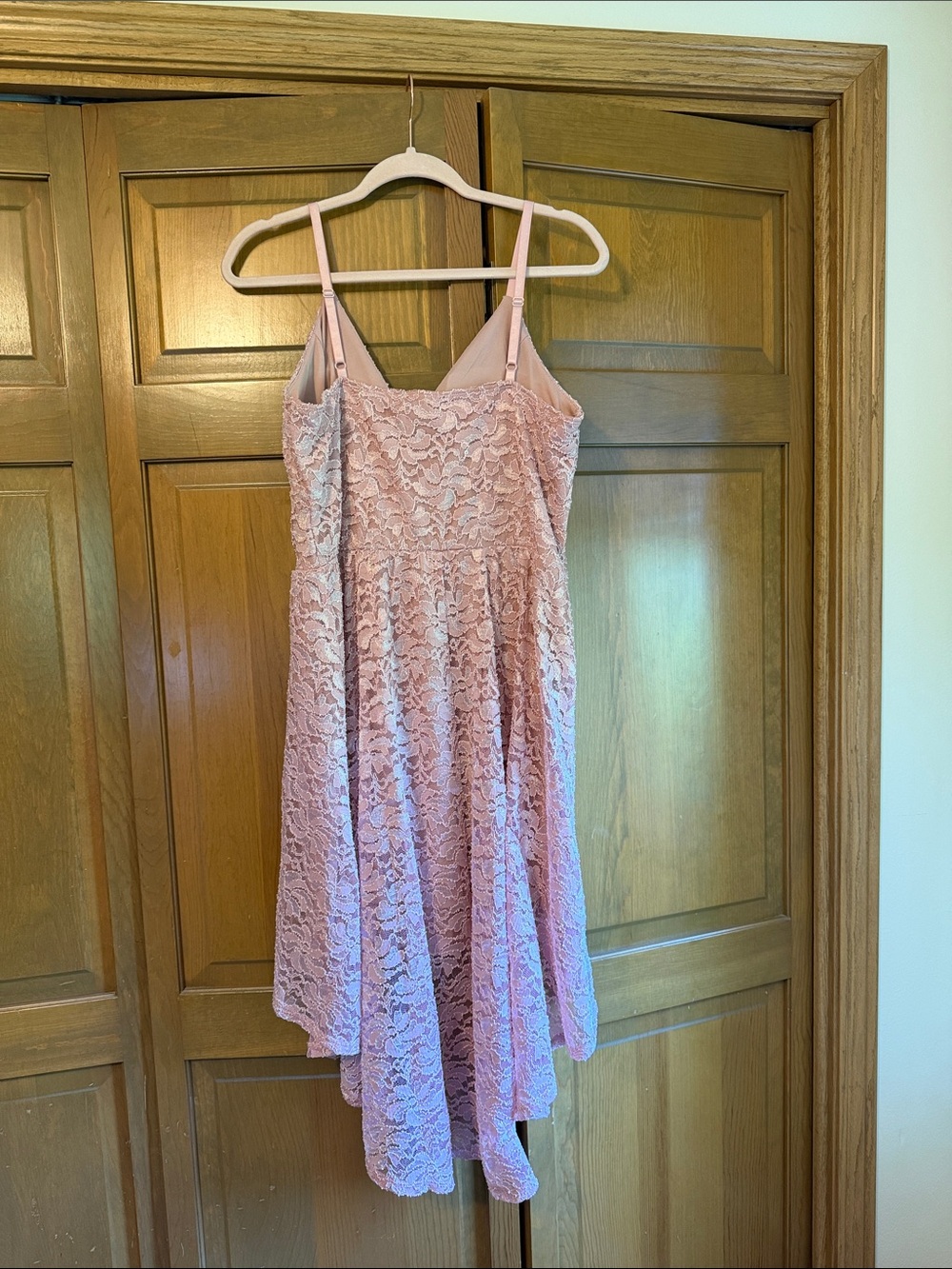 Pink High-Low Dress - Picture 6 of 9
